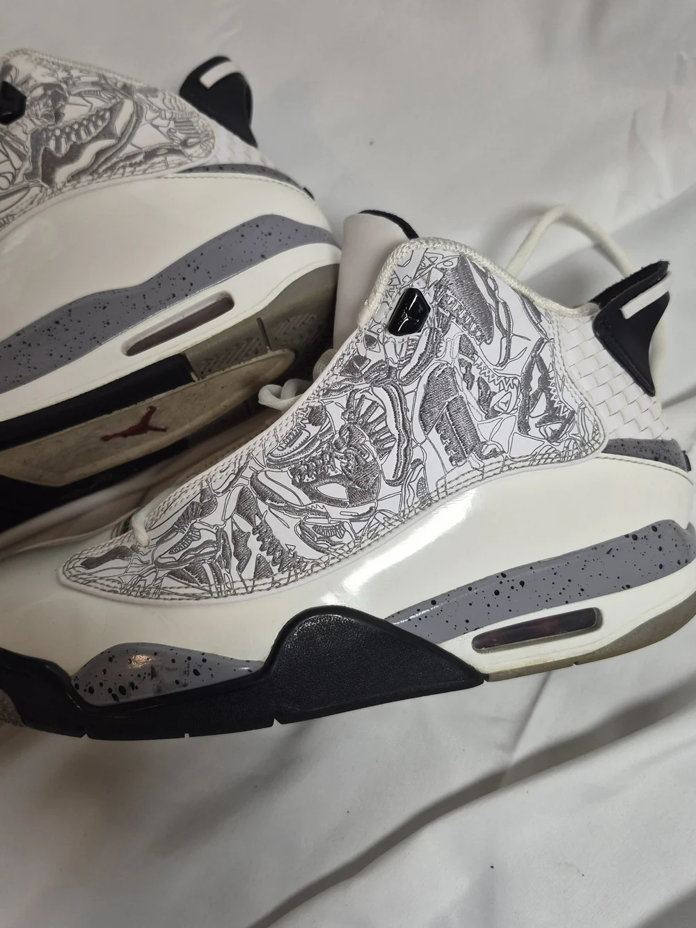 Air Jordan Dub Zero White Cement Laser Shoes 8.5